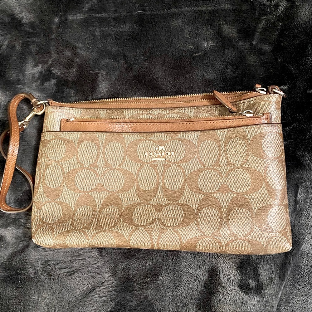 Coach Clutch Purse with Removable Pouch
